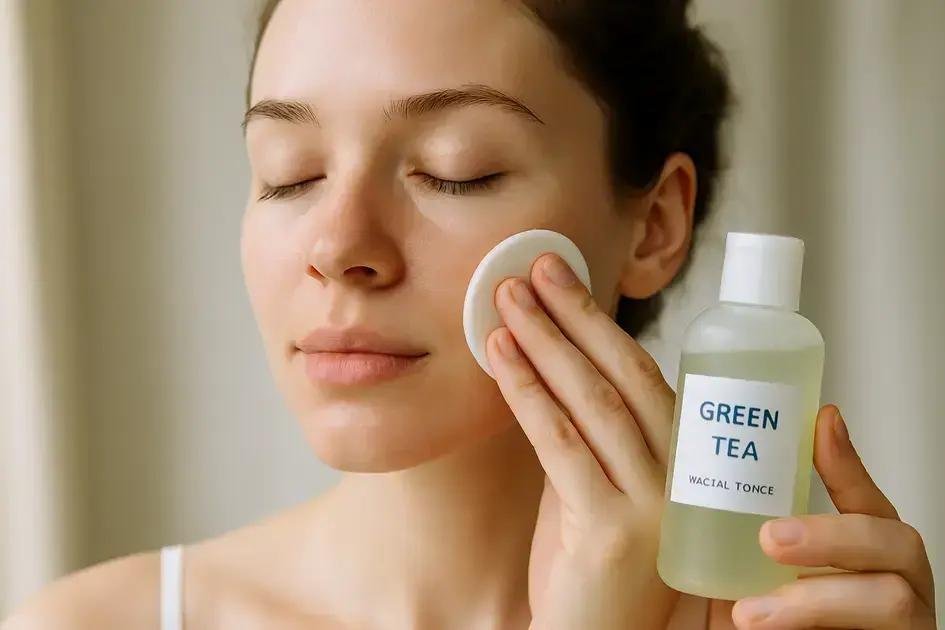 Como fazer tônico facial com chá verde anti‑inflamatório para cuidar da pele em casa